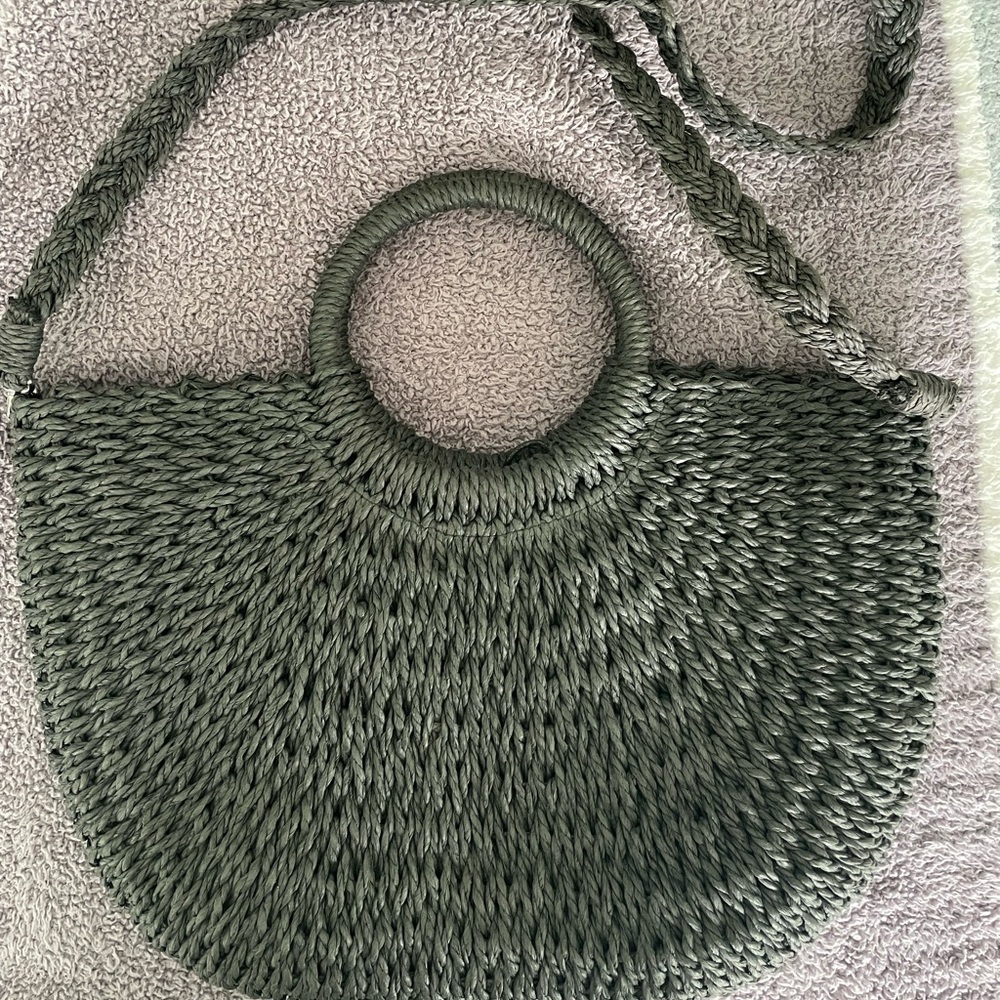 Black Woven Handbag NEVER BEEN USED!